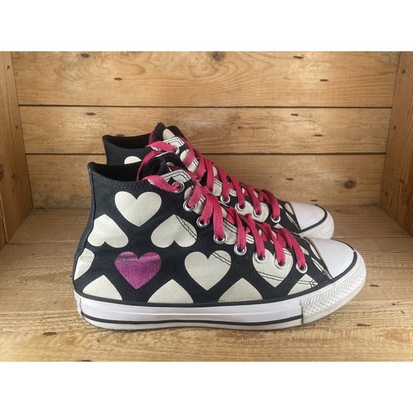 Converse Shoes - Converse Twisted Hearts Chucks Black/Natural Ivory/White Womems Size 9 567143F